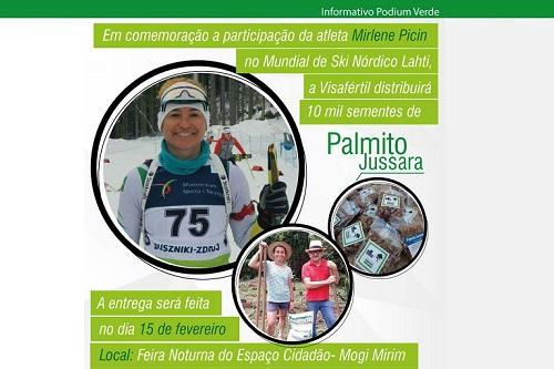 Cada vez que a atleta sobe ao podium em competições de ski e corrida, uma determinada quantia de árvores é plantada / Foto: Divulgação